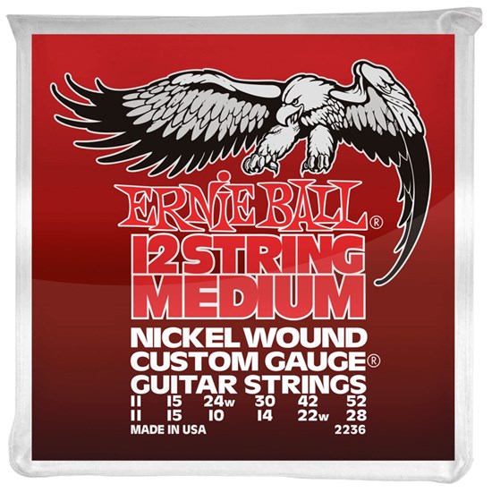 Ernie Ball 12-String Nickel Wound Electric Guitar Strings - Medium (11-52)