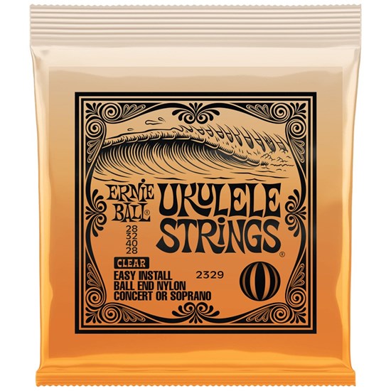 Ernie Ball Ball End Ukulele Strings for Concert or Soprano - (Clear)