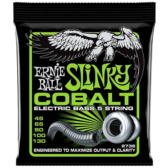Ernie Ball Cobalt Regular Slinky 5-String Electric Bass Strings - (45-130)