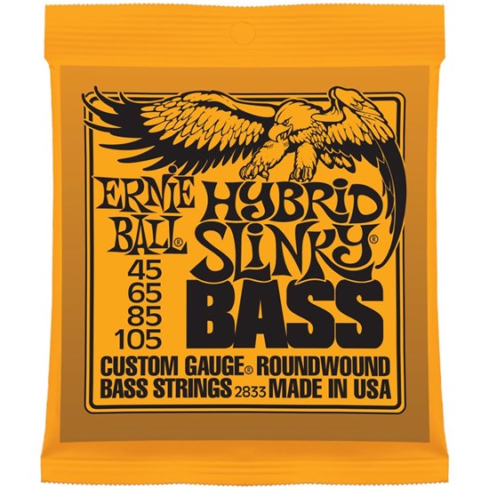 Ernie Ball Hybrid Slinky 4-String Nickel Wound Electric Bass Strings - (45-105)