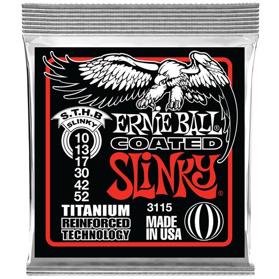 Ernie Ball Extra Slinky Coated Titanium RPS Electric Guitar Strings (10-52)