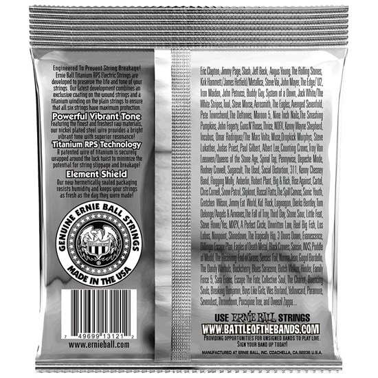 Ernie Ball Extra Slinky Coated Titanium RPS Electric Guitar Strings (10-46)