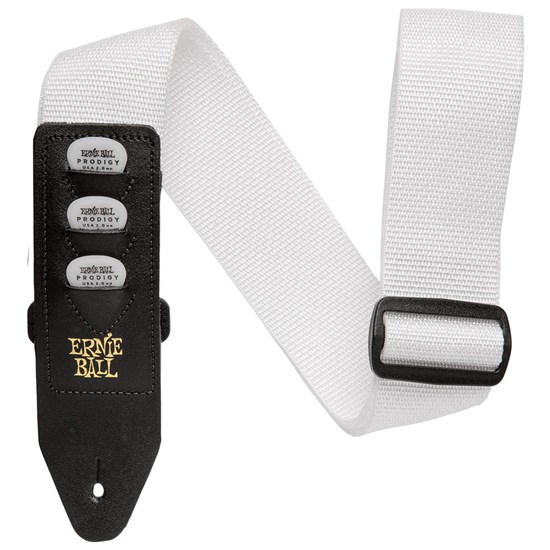 Ernie Ball Pickholder Strap (White)