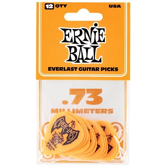 Ernie Ball .73mm Orange Everlast Picks 12-PACK