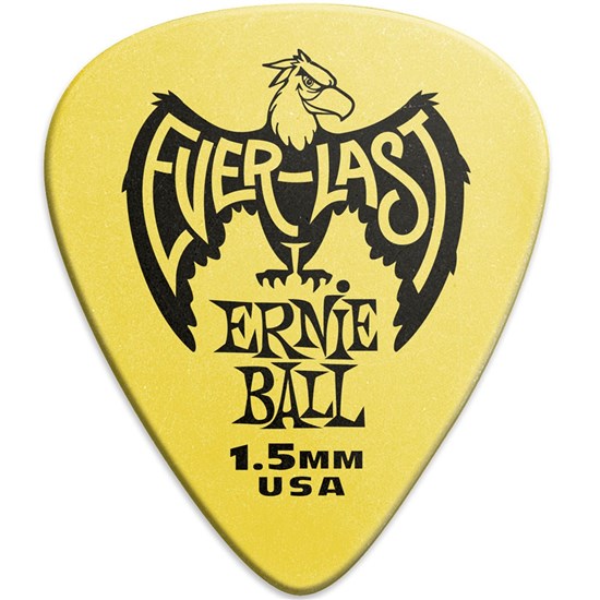 Ernie Ball 1.5mm Yellow Everlast Picks 12-PACK