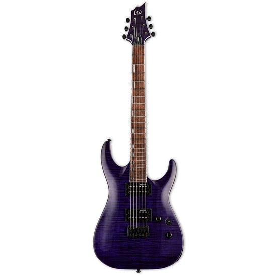 ESP LTD H-200FM Electric Electric Guitar w/ Flame Maple Top (See Thru Purple)