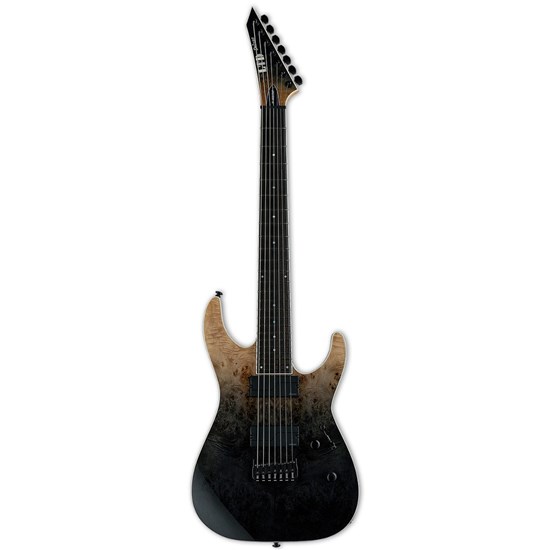 ESP LTD M-1007HT 7-String Hardtail w/ Burl Poplar Top (Black Fade)