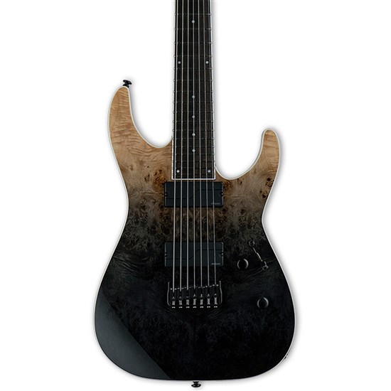 ESP LTD M-1007HT 7-String Hardtail w/ Burl Poplar Top (Black Fade)