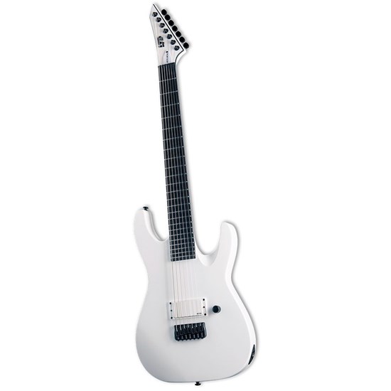 LTD M-7BHT Baritone Arctic Metal w/ EMG Pickup (Snow White Satin)