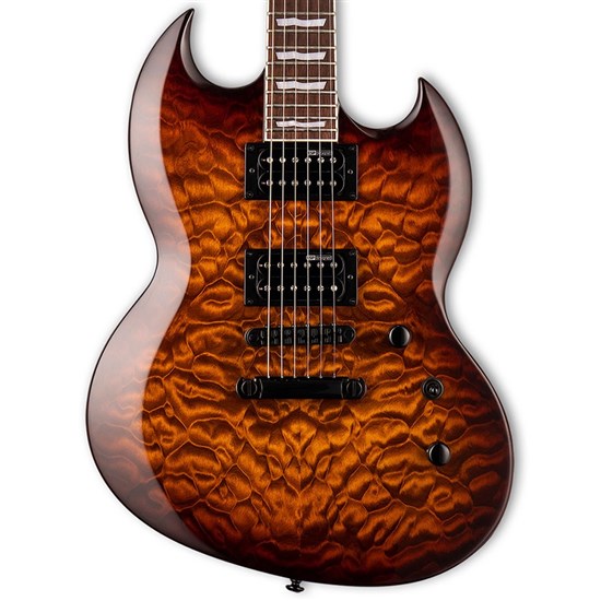 ESP LTD VIPER-256 Electric Guitar (Dark Brown Sunburst)