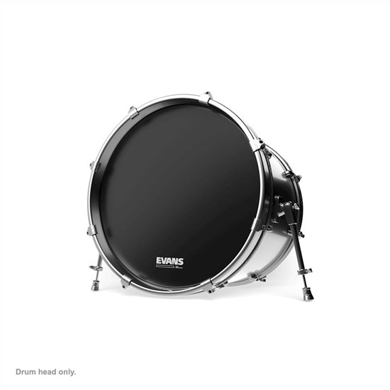 Evans EQ3 Resonant Black Bass Drum Head 22 Inch No Port