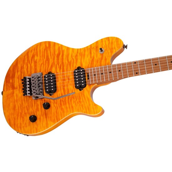 EVH Wolfgang WG Standard QM Baked Maple Fingerboard (Transparent Amber)