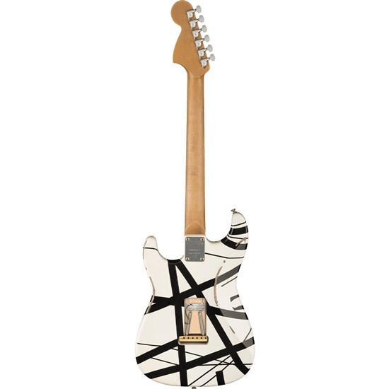 EVH Striped Series '78 Eruption Maple Fingerboard (White w/ Black Stripes Relic)