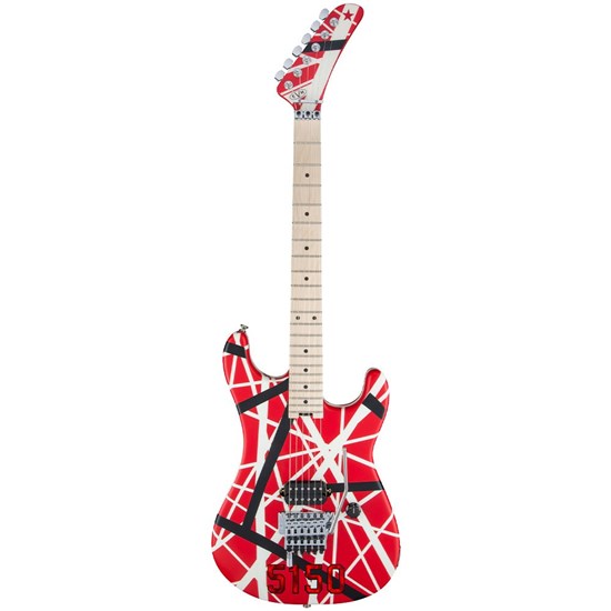 EVH Striped Series 5150 (Red w/ Black & White Stripes)