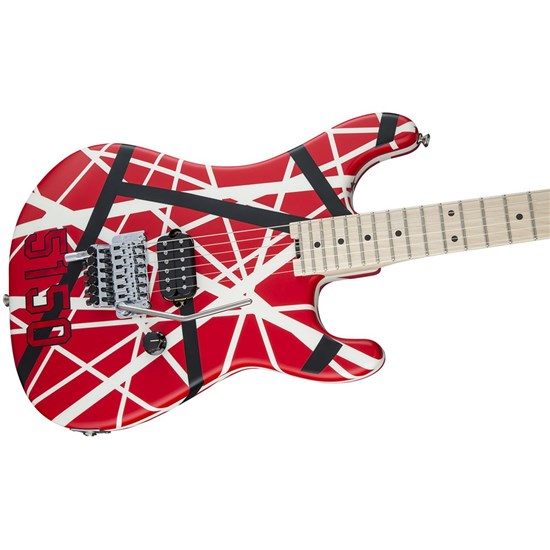 EVH Striped Series 5150 (Red w/ Black & White Stripes)