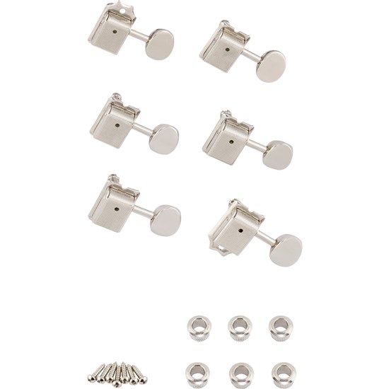 Fender Vintage-Style Guitar Locking Tuning Machines Set of 6 w/ Bushings