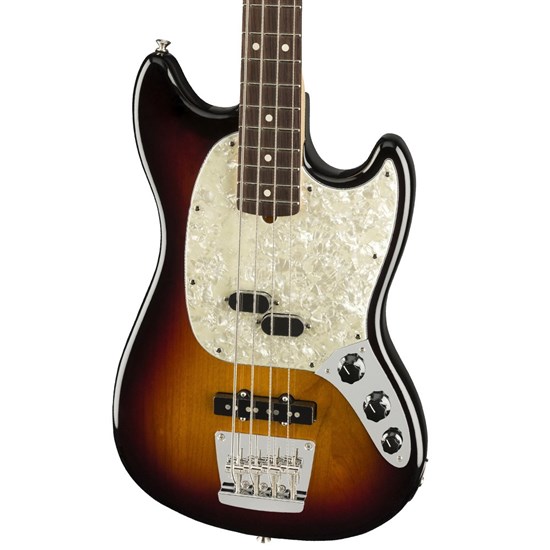 Fender American Performer Mustang Bass Rosewood FBoard (3-Color Sunburst) w/ Gig Bag