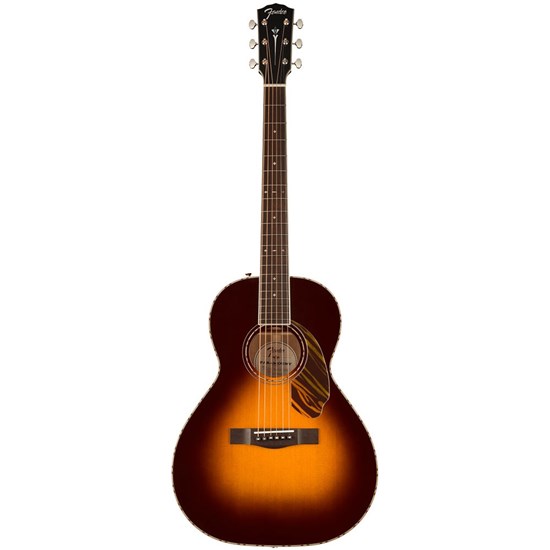 Fender PS-220E Parlor Acoustic Guitar Ovangkol Fingerboard (3-Color Vintage Sunburst)