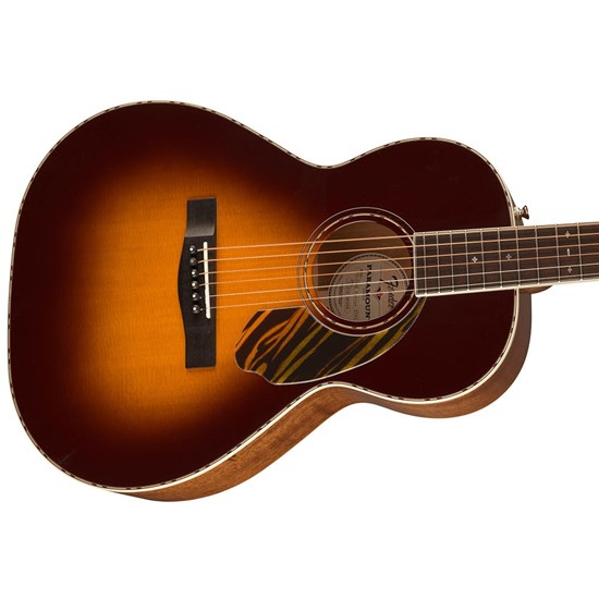 Fender PS-220E Parlor Acoustic Guitar Ovangkol Fingerboard (3-Color Vintage Sunburst)