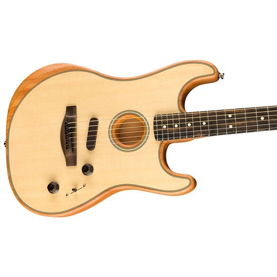 Fender American Acoustasonic Stratocaster Ebony Fingerboard (Natural) inc Gig Bag