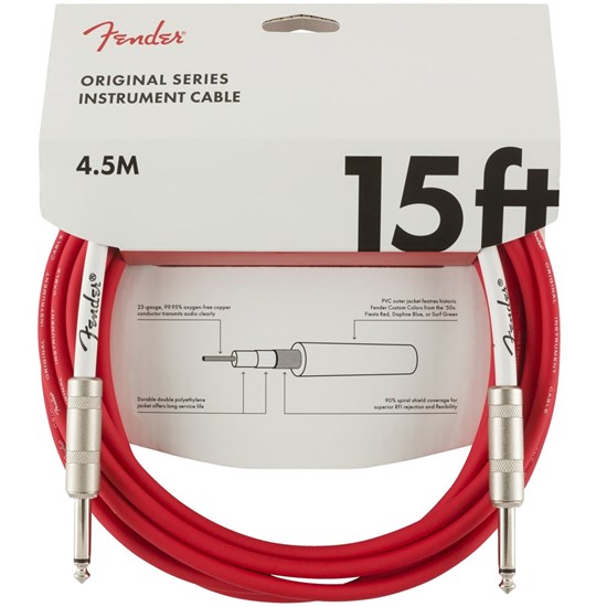 Fender Original Series Instrument Cable 15' (Fiesta Red)