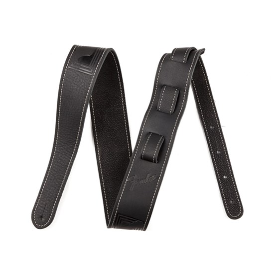 Fender Monogram Leather Guitar Strap (Black)