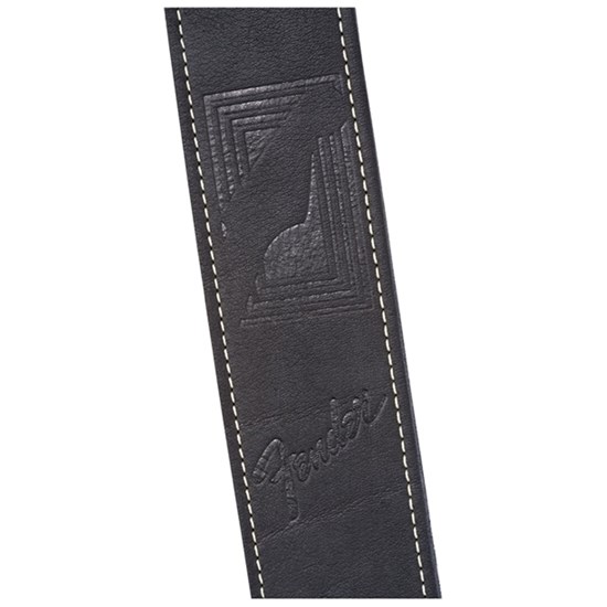 Fender Monogram Leather Guitar Strap (Black)