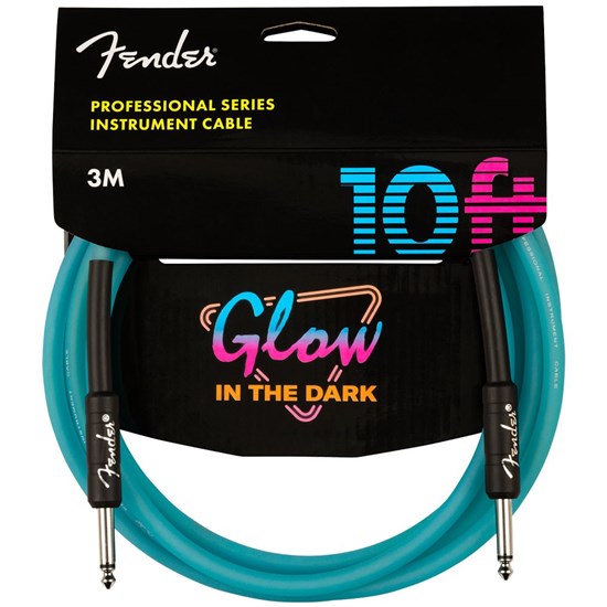 Fender Professional Glow in the Dark Cable - 10' (Blue)