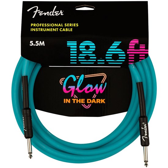 Fender Professional Glow in the Dark Cable - 18.6' (Blue)