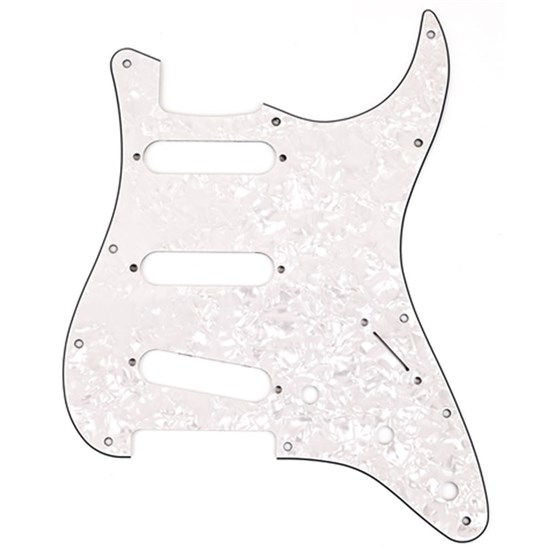 Fender 11-Hole Modern-Style Stratocaster S/S/S 4-ply Pickguard (White Pearl)