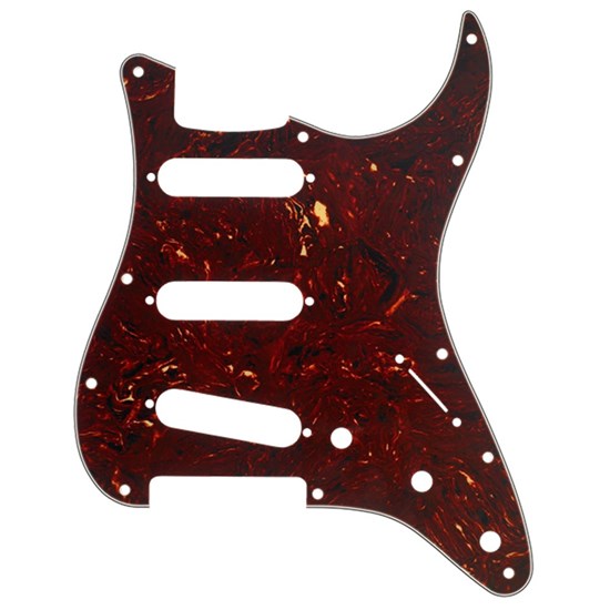 Fender 11-Hole Modern-Style Stratocaster S/S/S Pickguard (Tortoise Shell, 4 Ply)