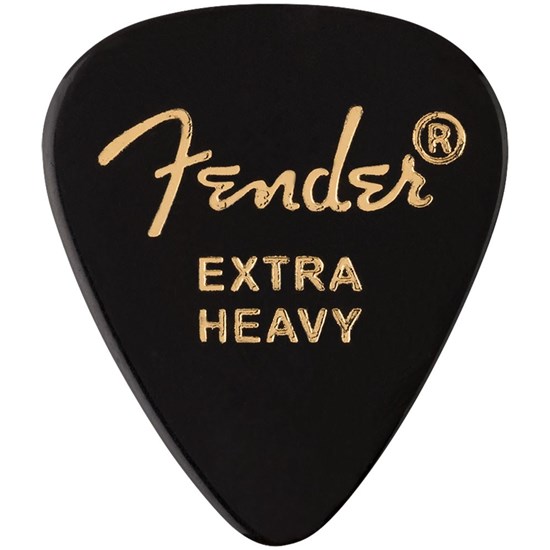 Fender 351 Shape Premium Picks 12-Pack - Extra Heavy (Black)