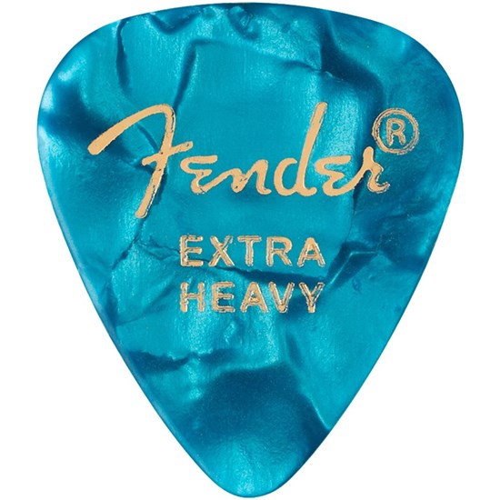 Fender 351 Shape Premium Picks 12-Pack - Extra Heavy (Ocean Turquoise)