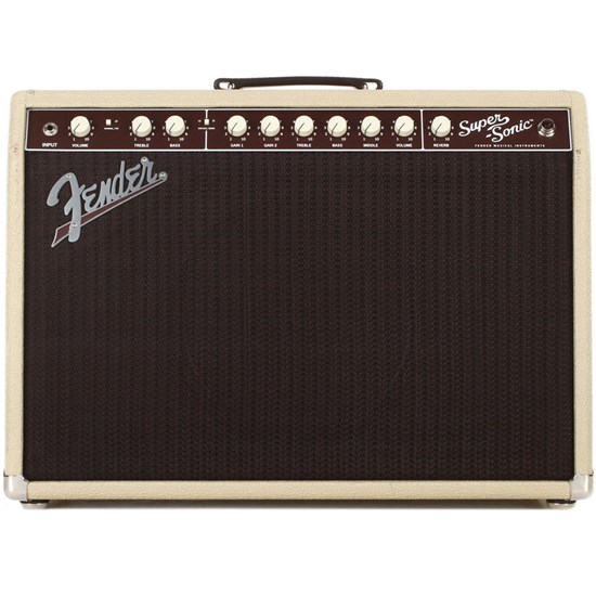 Fender Super-Sonic 22 Combo Guitar Amp w/ Vintage & Burn Channels 22 Watts (Blonde)