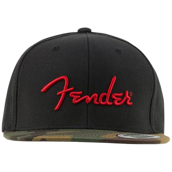 Fender Camo Flatbill Hat - One Size Fits Most (Camo/Black)