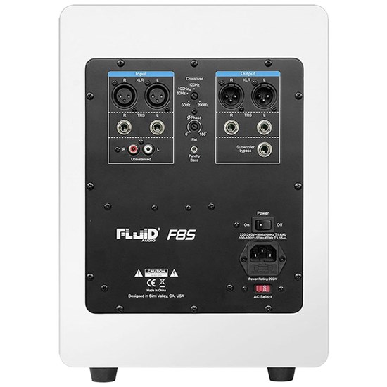 Fluid Audio White F8S Studio Active 8