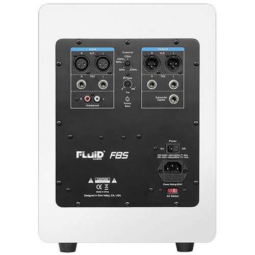 OPEN BOX Fluid Audio White F8S Studio Active 8