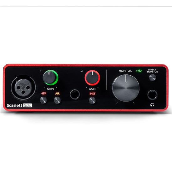 Focusrite Scarlett Solo Gen 3 2-in/2-out USB Audio Interface