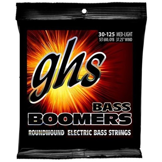 GHS Bass Boomers 6-String Medium Light Roundwound Electric Bass Strings (30-126)