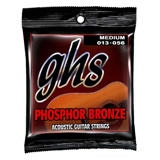 GHS Phosphor Bronze 6-String Medium Acoustic Guitar Strings 13-56