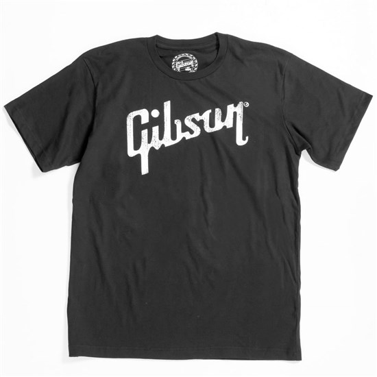 Gibson Distressed Gibson Logo T (Black - SM)