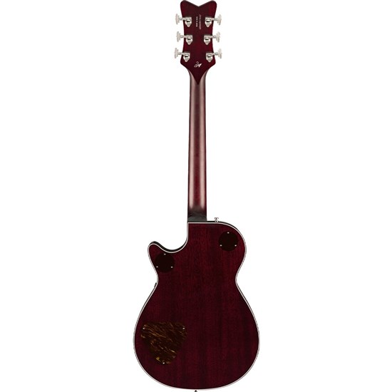 Gretsch G6134TFM-NH Nigel Hendroff Penguin Ebony FB (Dark Cherry Metallic Flame)