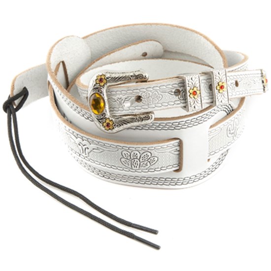 Gretsch Vintage Tooled Leather Strap (White)