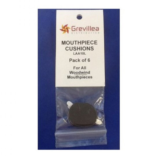 Grevillea Mouthpiece Cushions 0.8mm Large/ 6-Pack Woodwind (Black) [NFW]