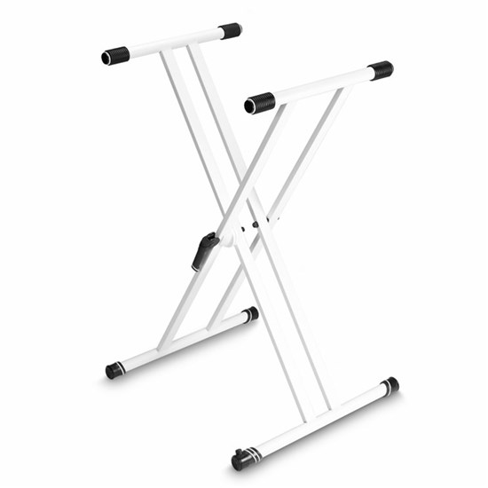 Gravity KSX2 Double Braced Keyboard Stand X-Frame w/ VariFoot (White)