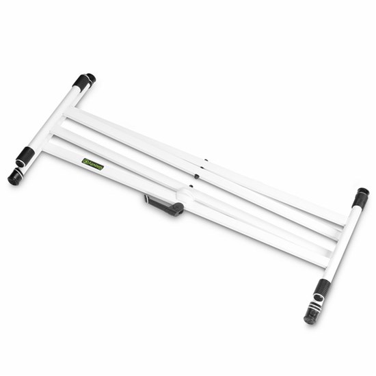 Gravity KSX2 Double Braced Keyboard Stand X-Frame w/ VariFoot (White)