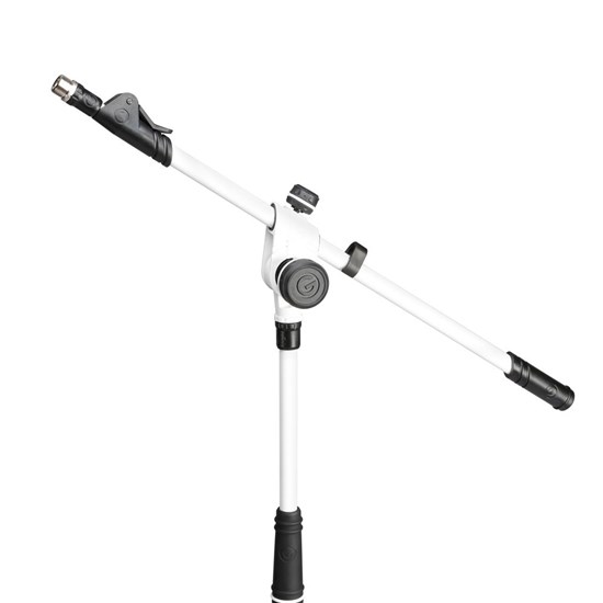 Gravity MS4322W White Microphone Stand W/ Folding Tripod Base & Adjustable Boom