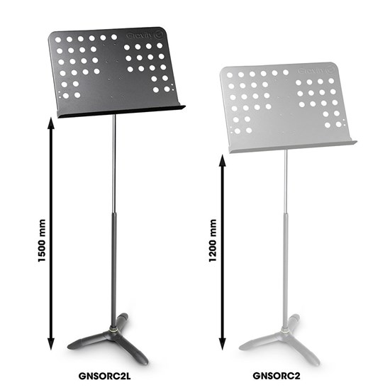 Gravity NSORC2L Tall Music Stand Orchestra w/ Perforated Steel Desk