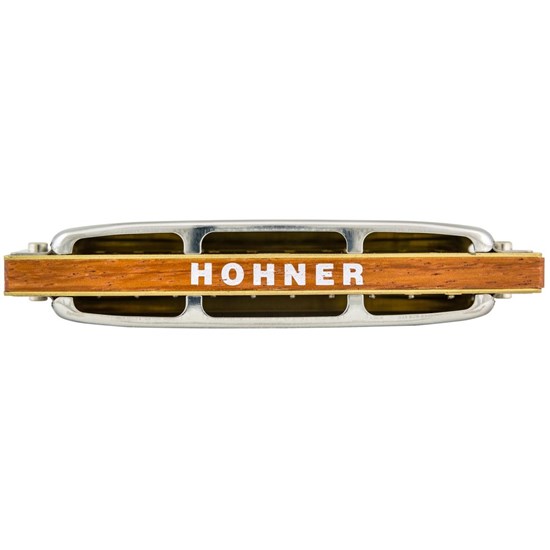 Hohner Blues Harp - 10 Hole Diatonic Harmonica w/ Wooden Reed in Key Bb (B Flat)