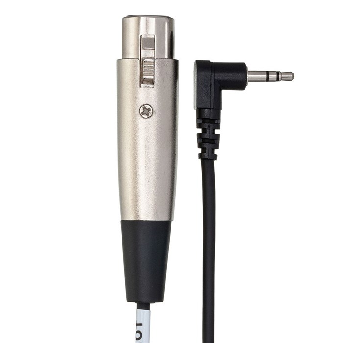 Hosa XVM-101M XLR(M) to Right-Angle 3.5mm TRS Microphone Cable (1ft)